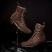 Lusso | Fino Espresso Suede Heritage Command Lace-Up Boot