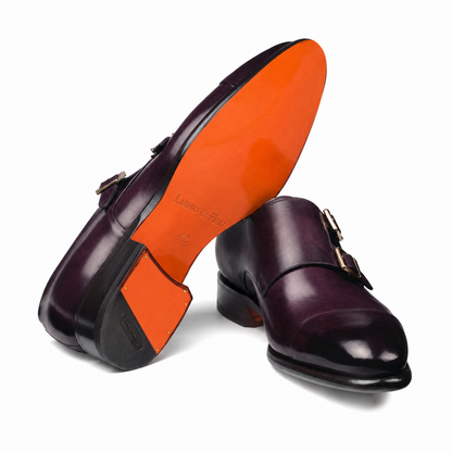 The Deep Plum Double-Monk Strap