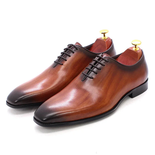Geniune leather Handmade Oxford Shoe For Men's