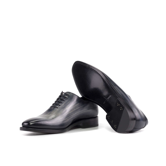 Lusso & FINO | Bespoke Grey Patina  Wholecut Oxford Shoe For Men's