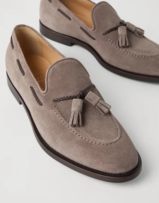 Lusso | FINO The Five O'Clock Suede Tassel Loafer For Men's