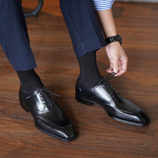 Lusso & FINO | Black Formal Dress Shoe For Men's