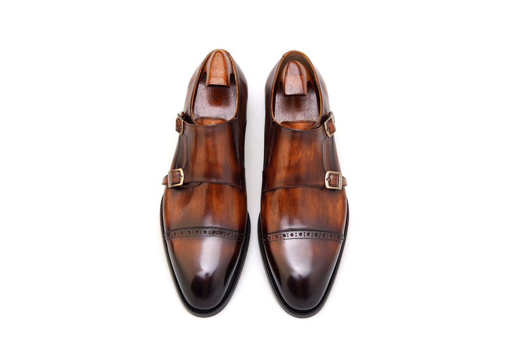 LUSSO & FINO | Handmade Double Monk Strap Business Shoe For Men's