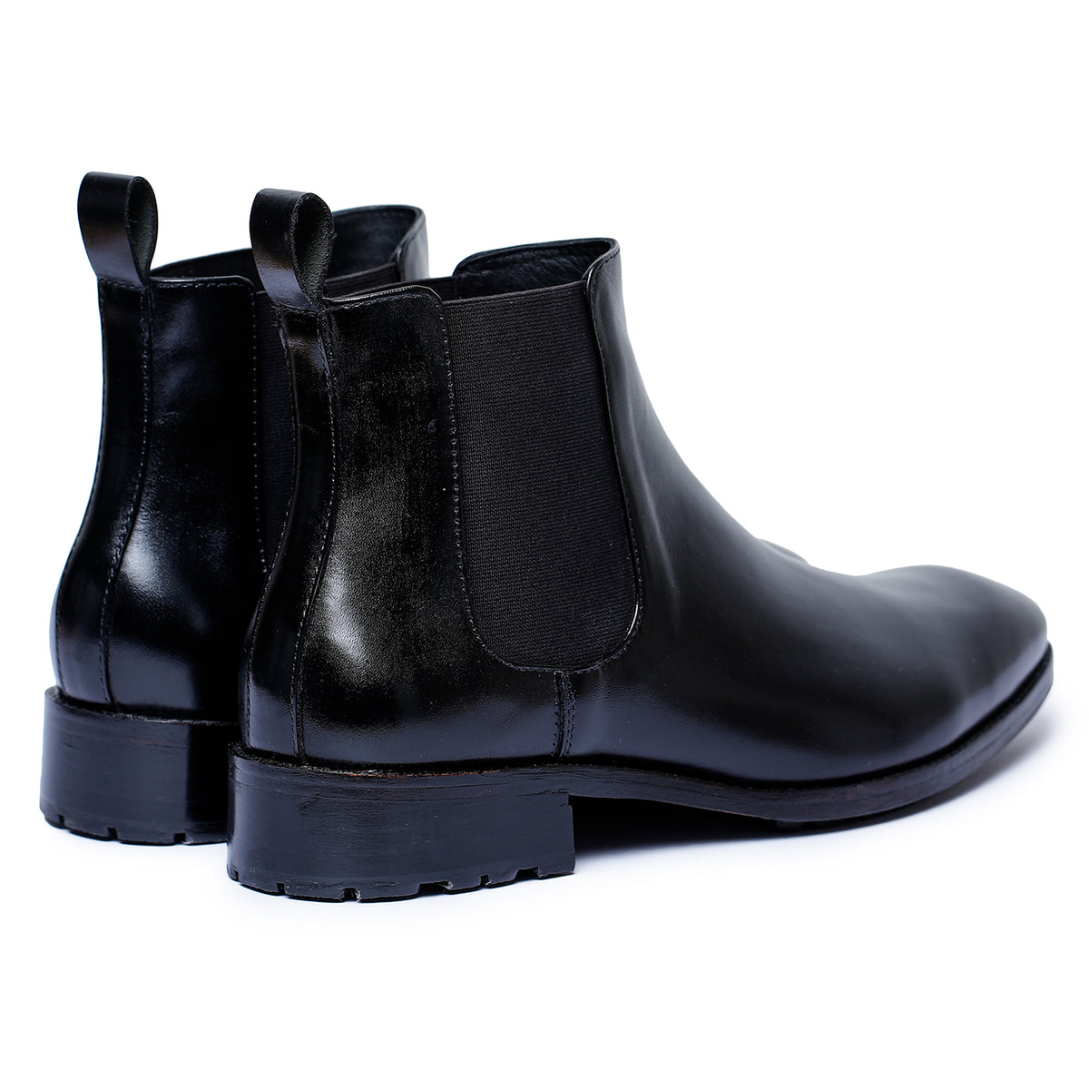 Lusso | FINO Black Onyx Shadow Chelsea Elegance Boots For Men's