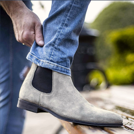 Lusso | FINO Silverstone Frost Veil Suede Chelsea Boot
