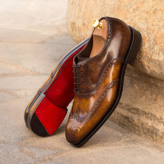 Mille Dollari Classic Stylish Patina Full Brogue Shoes