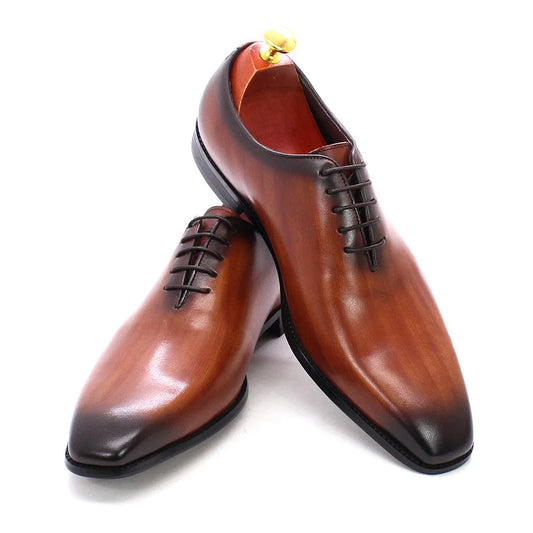 Geniune leather Handmade Oxford Shoe For Men's