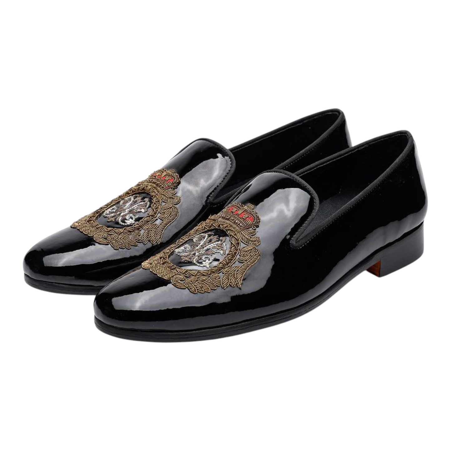 Lusso FINO “Imperial Nocturne” Velvet Crest Loafers