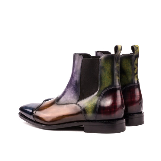 Lusso | Fino Aurora Spectrum Patina Chelsea Boot for Men's