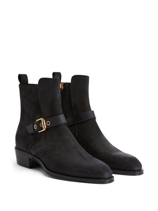 Lusso | FINO Midnight Marshal Suede Buckle Boot