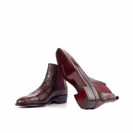 Lusso | Fino Regal Havana Croc Chelsea Boot For Men's