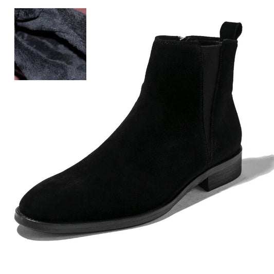 Midnight Zip Suede Leather Boots For Men's