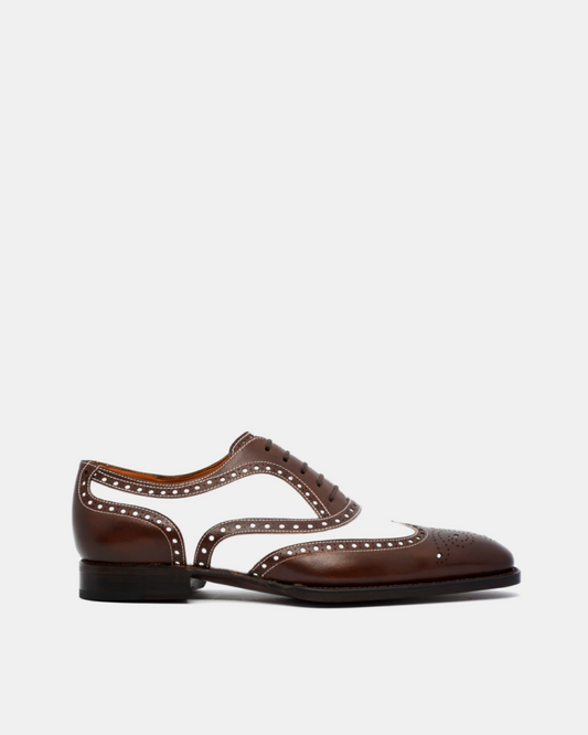 Lusso | FINO Two-Tone Classic Spectator Oxford – Brown & White