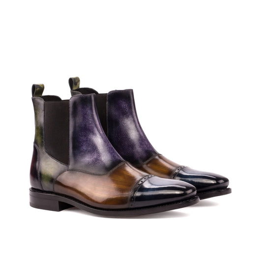 Lusso | Fino Aurora Spectrum Patina Chelsea Boot for Men's