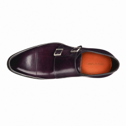 The Deep Plum Double-Monk Strap