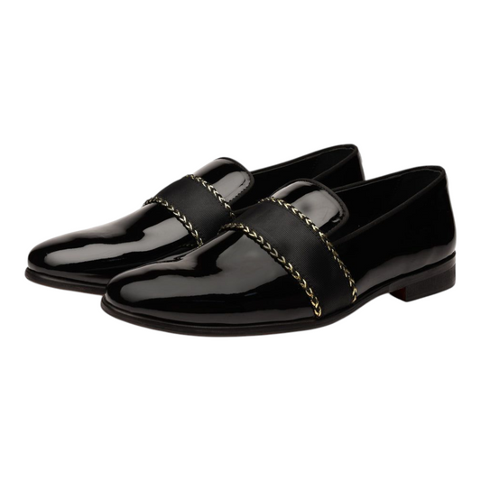 Lusso Fino Noir Élite Patent Loafers