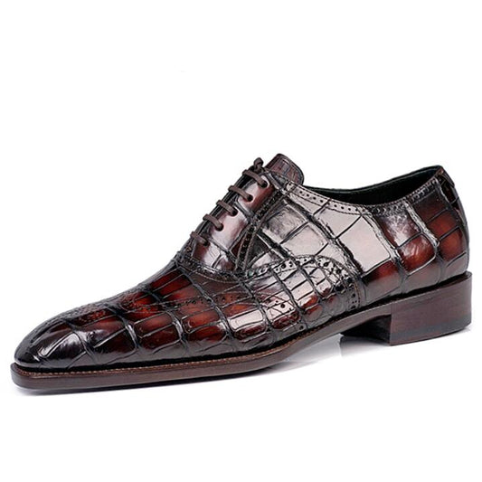 Lusso | FINO Imperial Ember Croc Lace Oxford