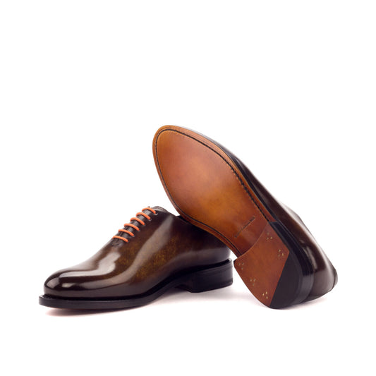 Plain Patina Leather Wholecut Shoes