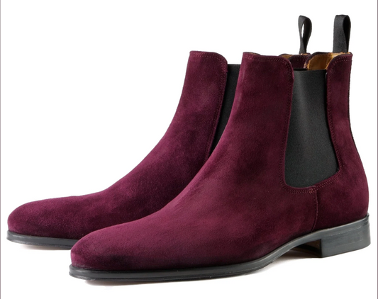 Lusso| FINO Crimson Monarch Velvet Dusk Chelsea Boot