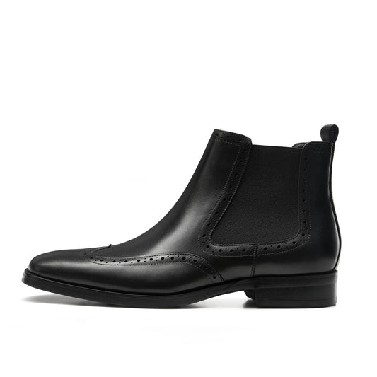 Midnight Brogue Classic Chelsea Boot For Men's