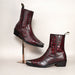 Lusso | Fino Crimson Croc Majesty Midnight Statement Boot