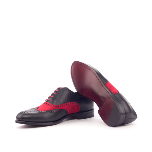 Handcrafted Ruby & Ebony Oxford Wingtips