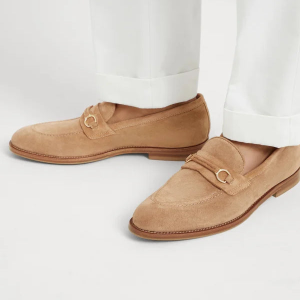 Lusso | FINO Sand Dune Regal Suede Loafers