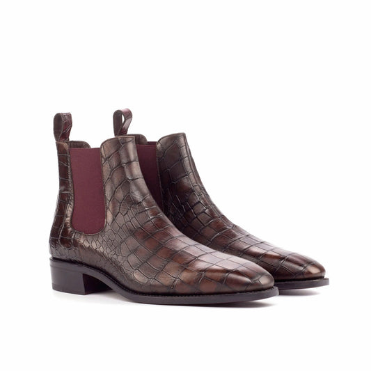 Lusso | Fino Regal Havana Croc Chelsea Boot For Men's