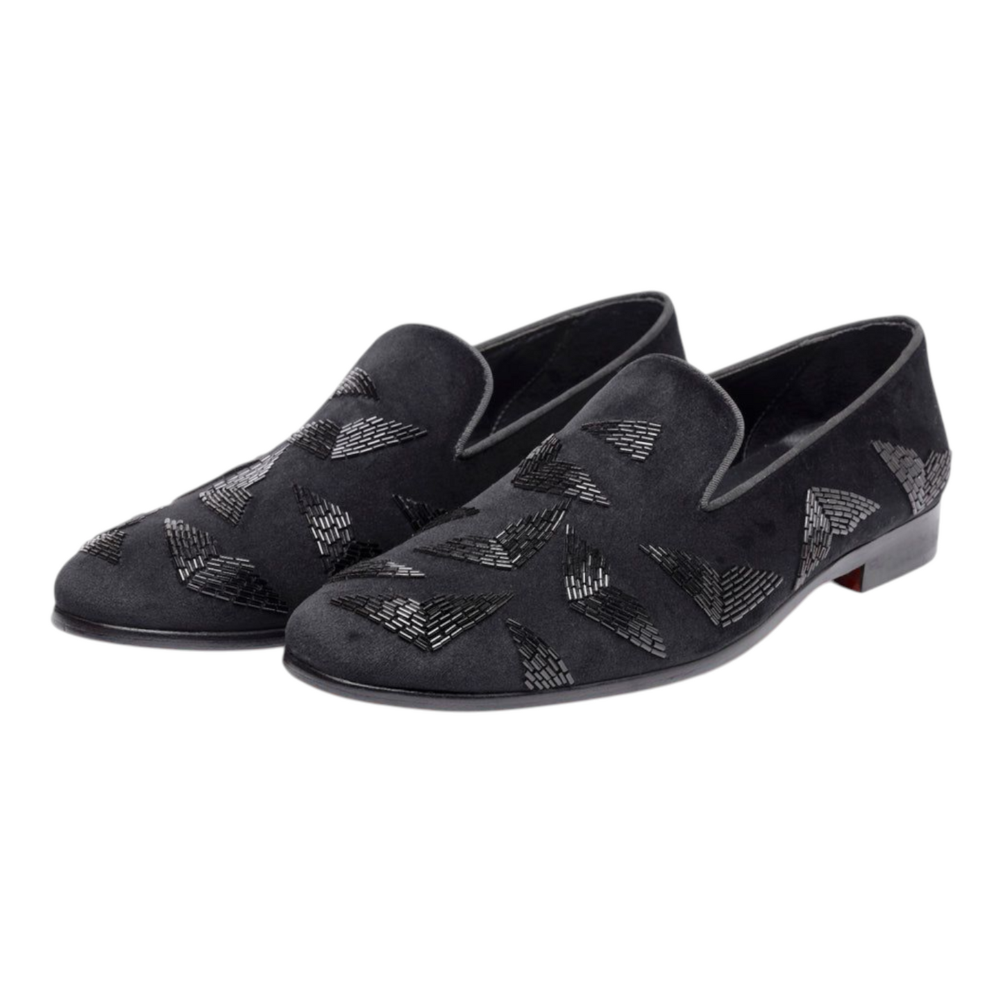 Lusso FINO “Velvet Vanta” Geometric Suede Loafers