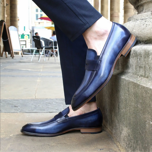 Lusso | FINO Midnight Azure Horizon Penny Loafer Elegance