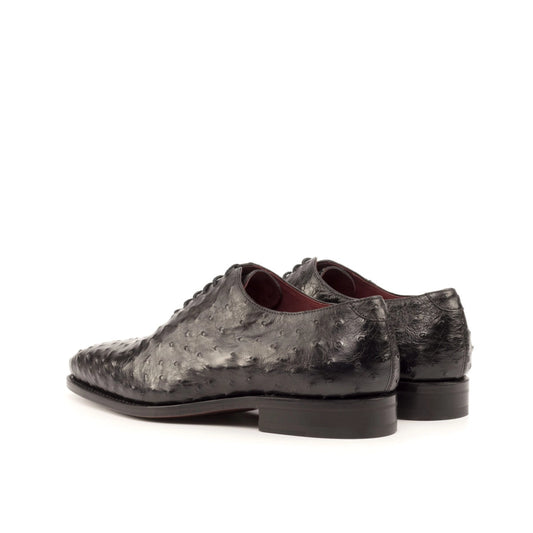 Signature Black Ostrich Oxford Shoes