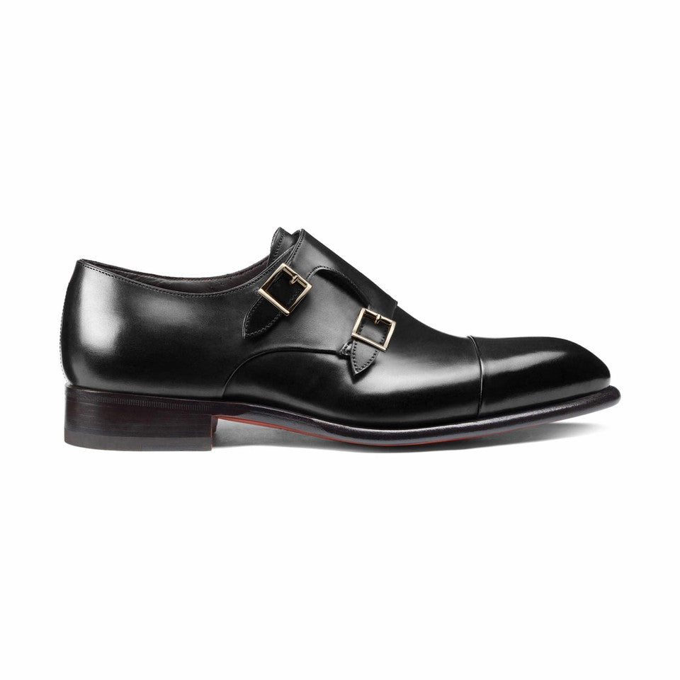 The Black Double-Monk Strap