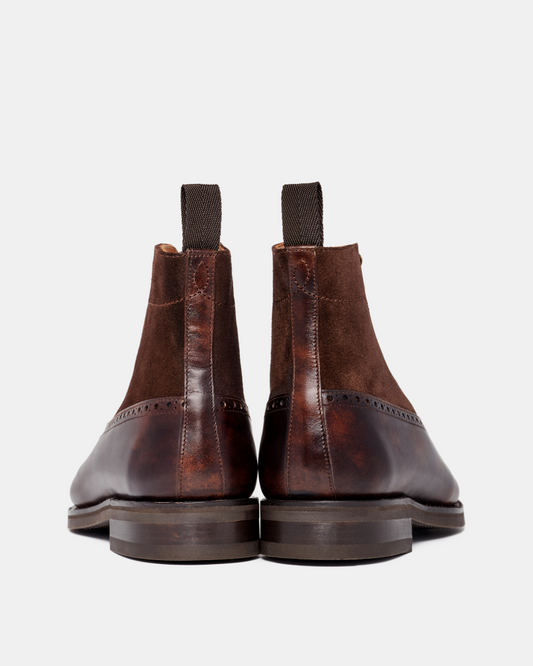 Lusso| FINO Brown Leather Clifton Lace up Boots For Men's