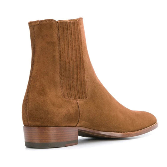 Brown Suede Chelsea Boot For Men's