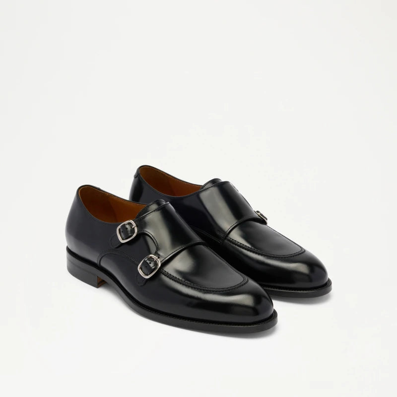 Preston Black Double Monk Strap