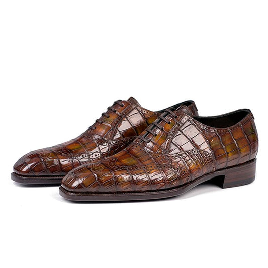 Lusso | FINO Golden Regent Artisan Croc Oxford