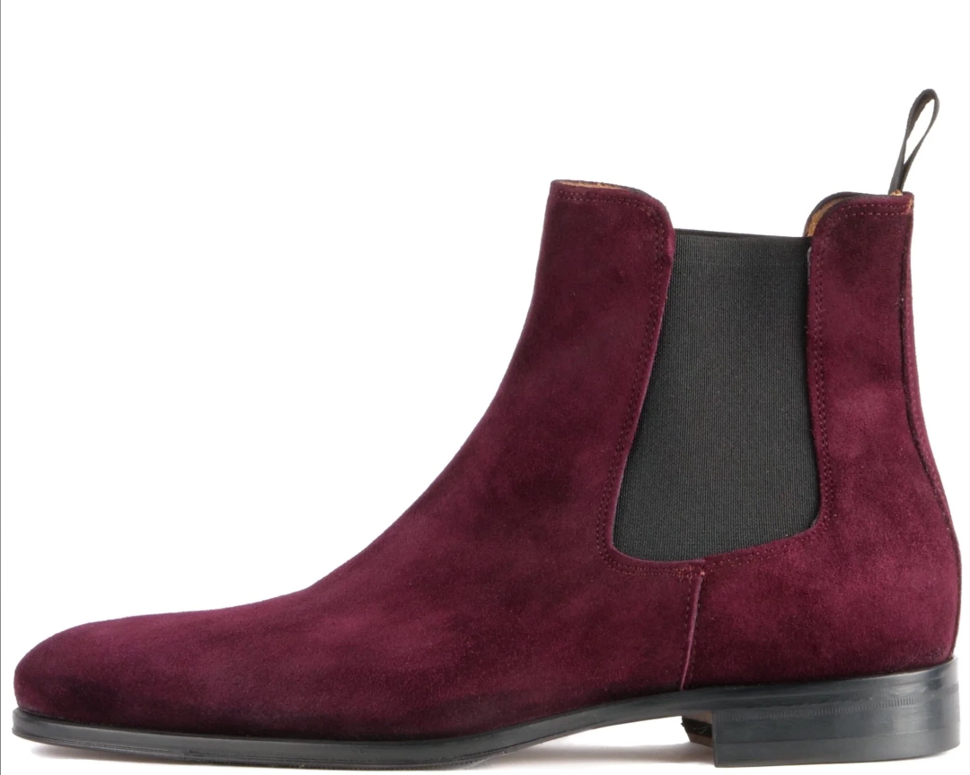 Lusso| FINO Crimson Monarch Velvet Dusk Chelsea Boot