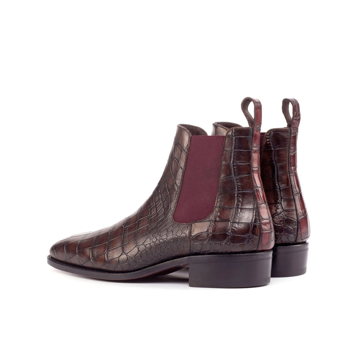 Lusso | Fino Regal Havana Croc Chelsea Boot For Men's
