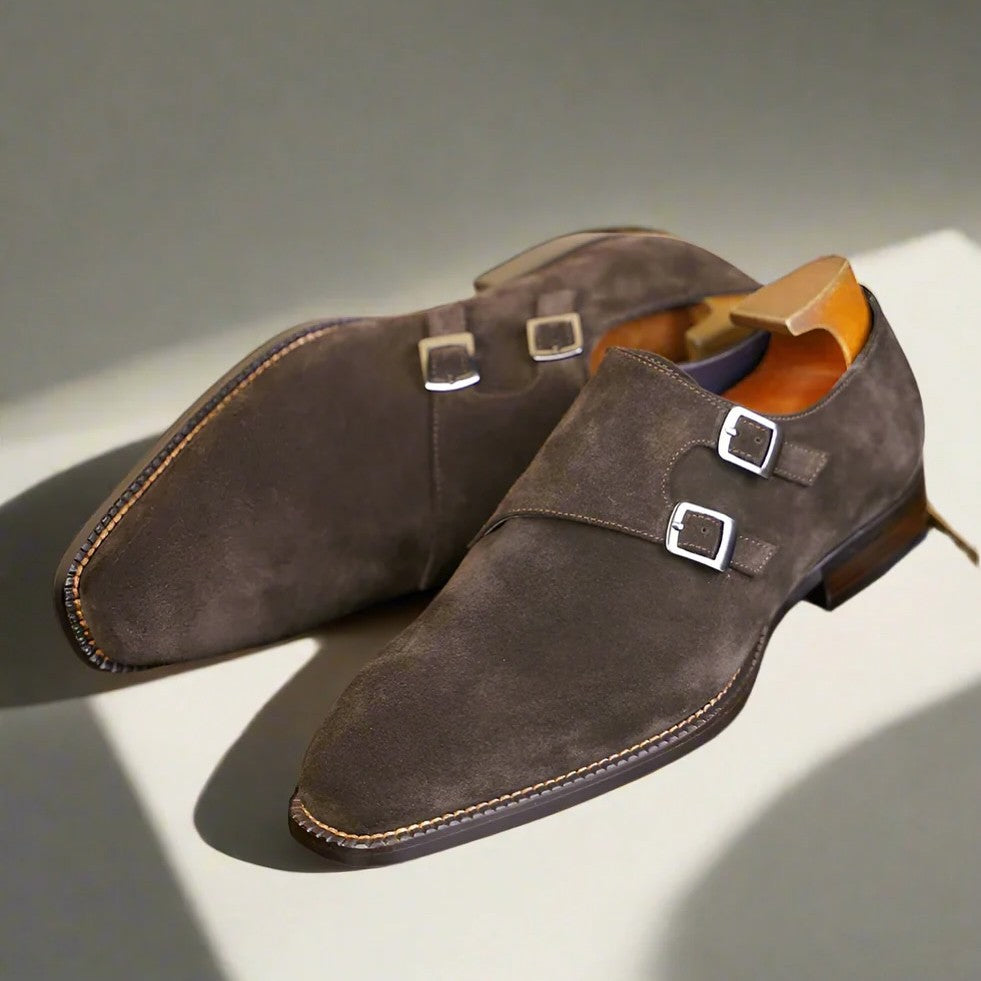 Lusso | FINO  Suede Double Monk shoes For Men's