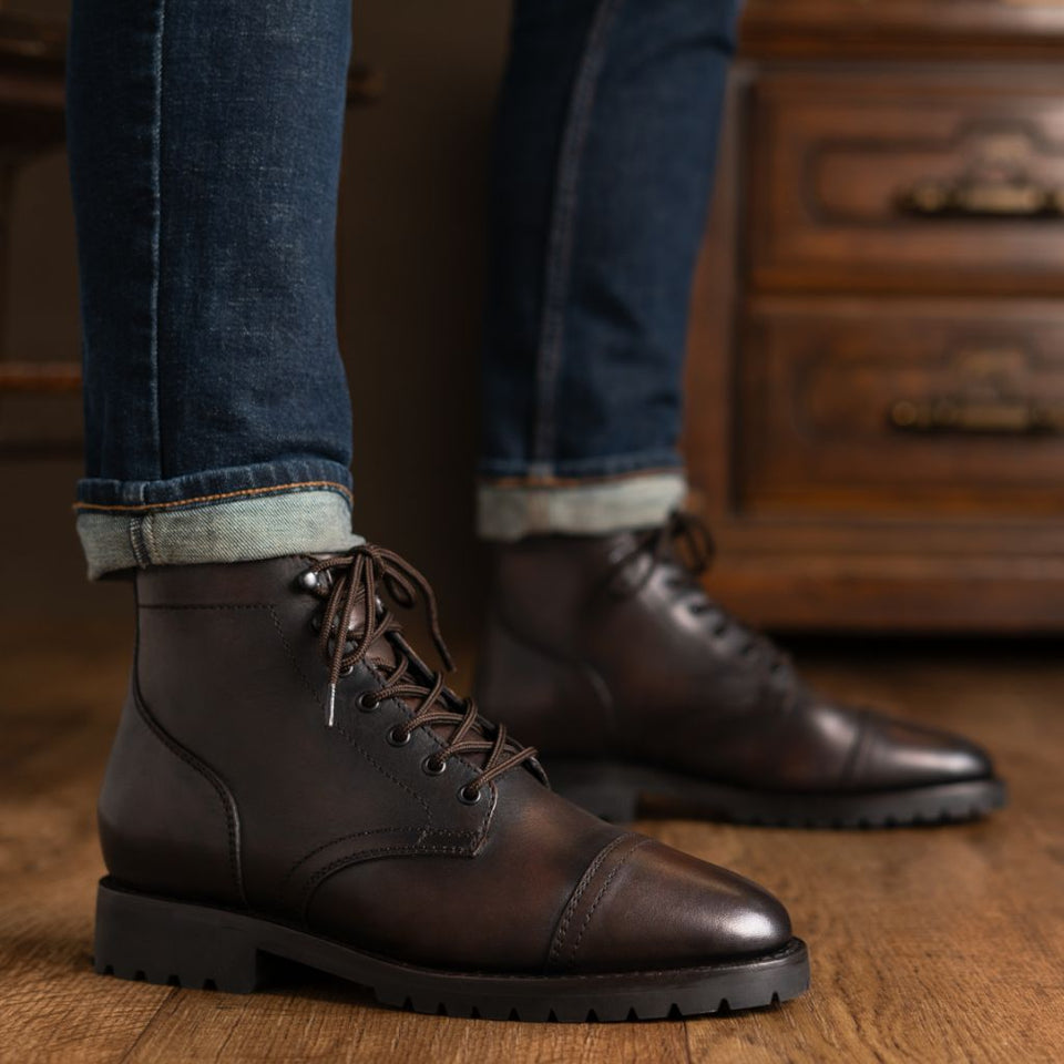 LUSSO & FINO “The Montaro” Cap-Toe Boot