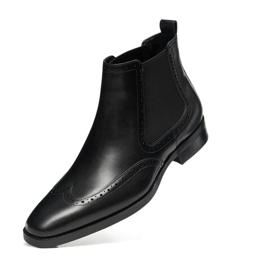 Midnight Brogue Classic Chelsea Boot For Men's
