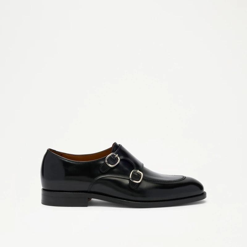 Preston Black Double Monk Strap