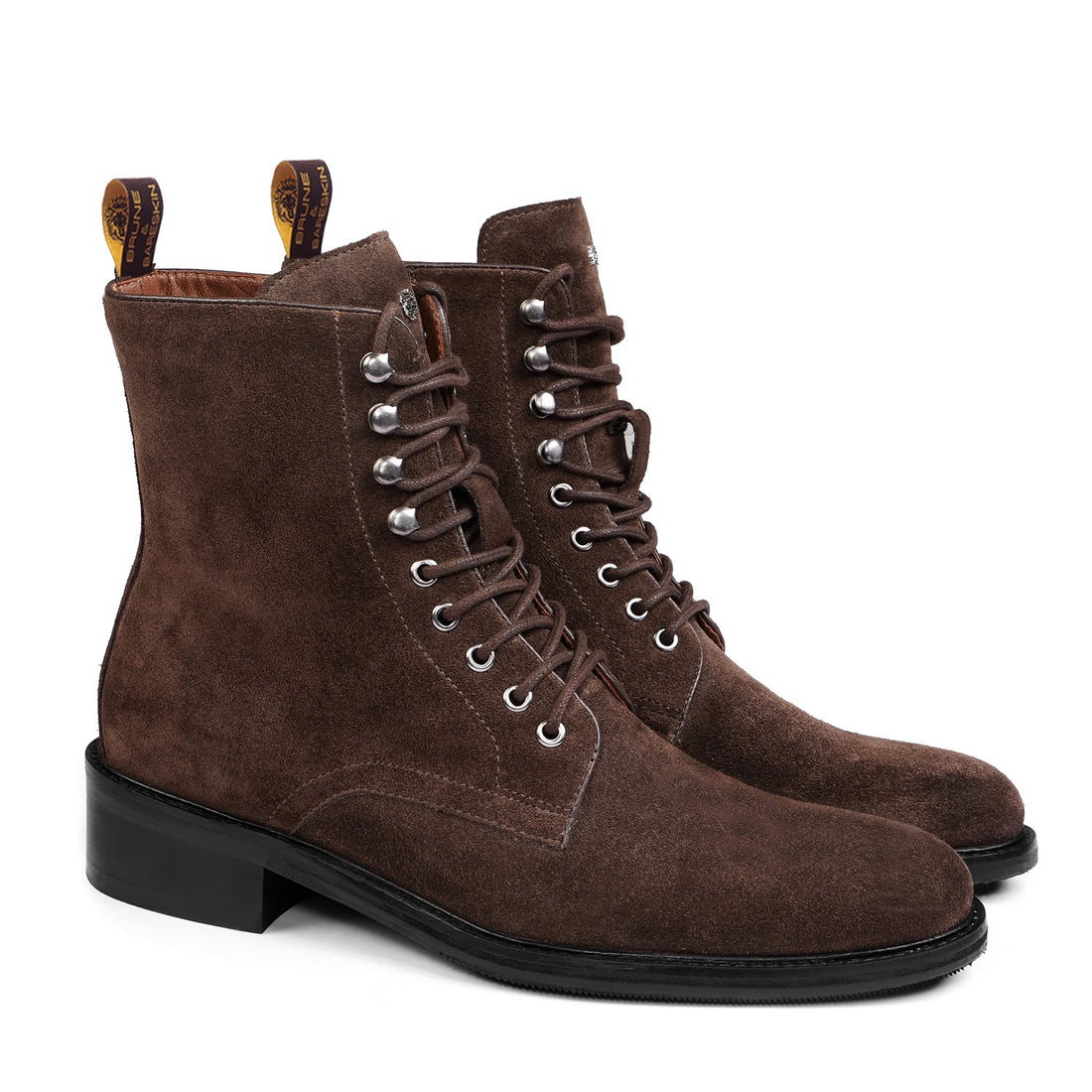 Lusso | Fino Espresso Suede Heritage Command Lace-Up Boot
