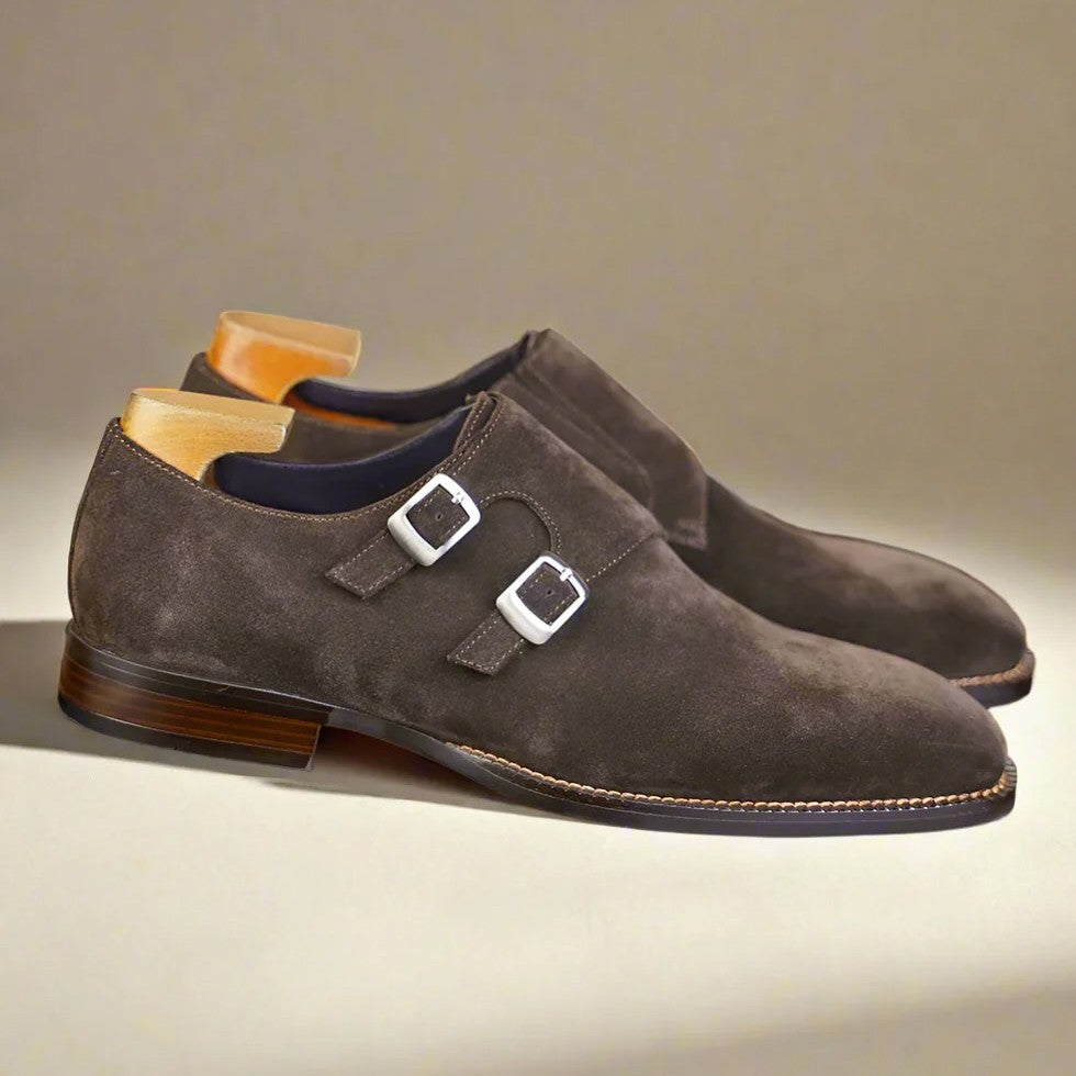 Lusso | FINO  Suede Double Monk shoes For Men's