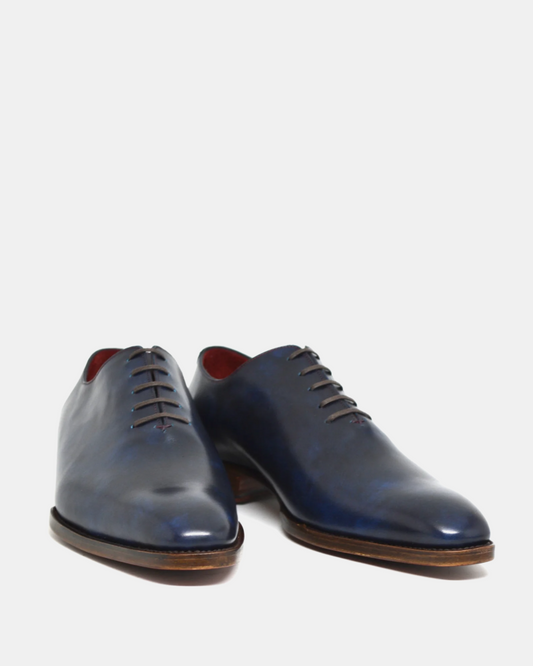 Lusso | FINO Blue Wholecut Oxford Dress Shoe For Men's