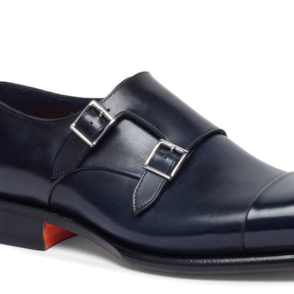 The Midnight Navy Double-Monk Strap