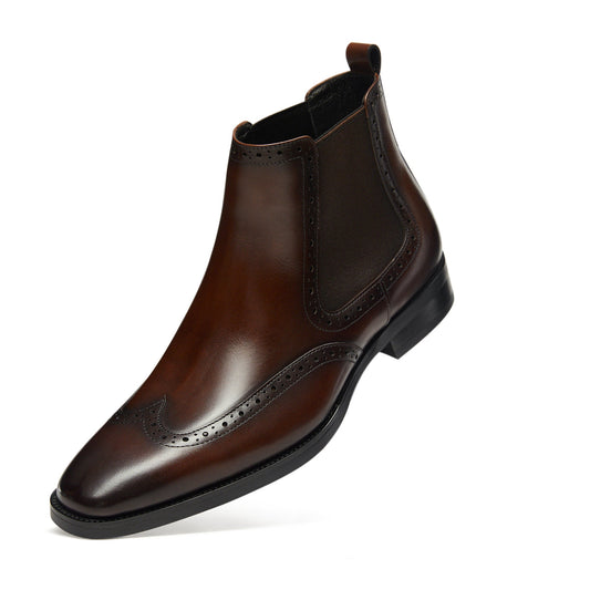 Midnight Jet Wingtip Dress Boot For Men's