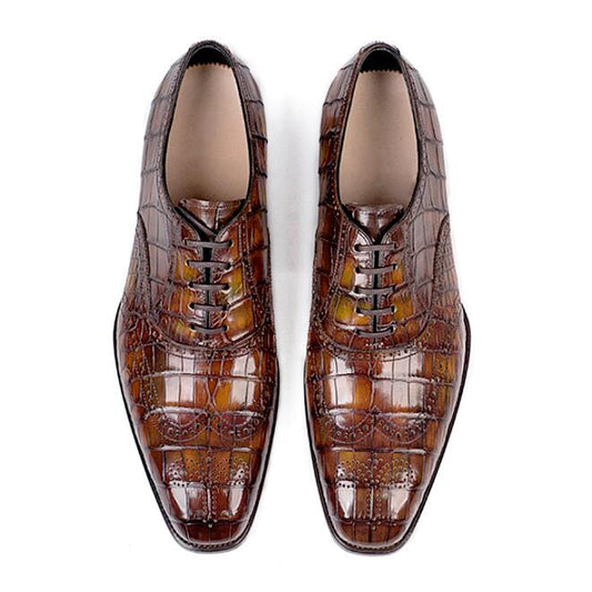 Lusso | FINO Golden Regent Artisan Croc Oxford