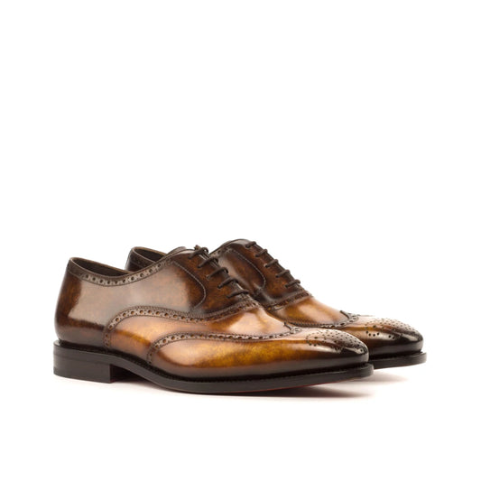 Mille Dollari Classic Stylish Patina Full Brogue Shoes