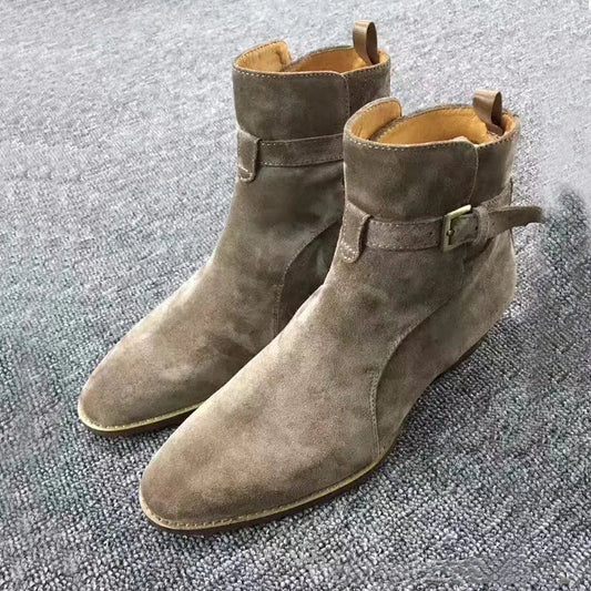 Western Trail Suede Ankle Boots For Men's